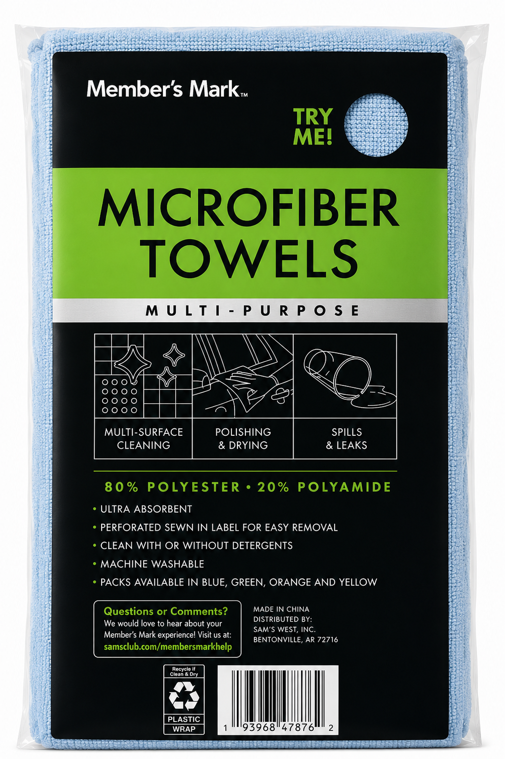 Toallas de microfibra (6 unidades)
